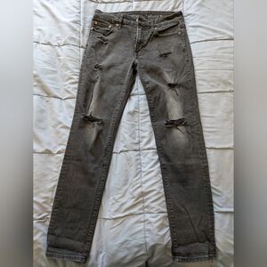 American Eagle Next Level Flex Distressed busted knees Jeans Sz 30x30